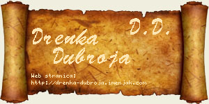 Drenka Dubroja vizit kartica